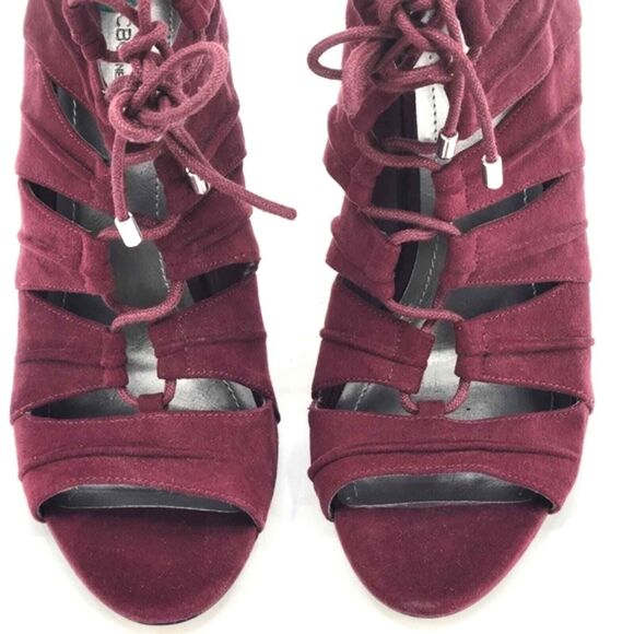 BCBGeneration Channa2 Lace Up Front Peep Toe Shooties Sandals Shoes Size 8 Women - Picture 6 of 11